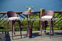 Patio rattan bar set