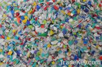 HDPE mixed color flakes, frac melt, hot washed