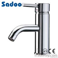 Single lever chrome polished basin faucet