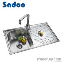 Singel Bowl Top-mount Kitchen Sink with Drainboard SD-8008