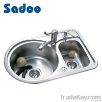 Top-mount Double Bowl Kitchen Sink with Faucet SD-938