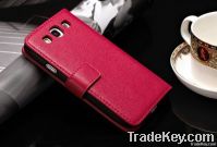 Luxury Flip real leather case for Samsung Galaxy S3 SIII I9300 wallet