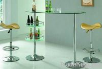 Glass bar table, bar stool, bar sets