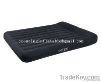 Queen inflatable dark grey Airbed Mattress with The built-in pillow