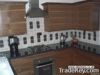 New complete kitchen units real walnut wood veneer