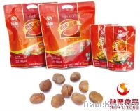 Health, snack food peeled roasted chestnuts