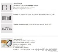 UHF labels / UHF Smart Labels / UHF Stickers / UHF Adhesive Paper Labe