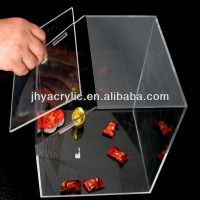 custom acrylic candy display box candy display rack with spoon