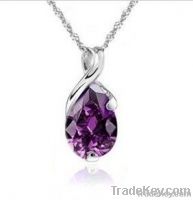 Purple diamond pendant