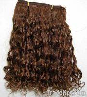 brown curl human hair weft(100% human hair)
