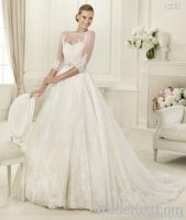 Wholesale - Ruffled Tulle Appliqued Wedding Dress
