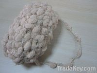 pompon yarn with nap for hand knitting