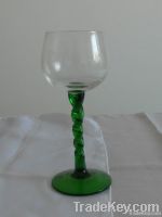 Clear with green stem drinkware