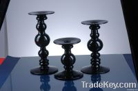 Set of 3 glass candle holder