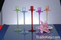 Set of 5 glass candle holder