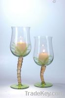 Glass candle holder