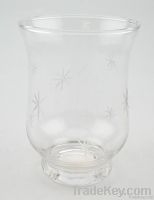 Set of 3 glass candle holder