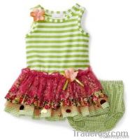 girls summer sundress & legging sets , fashion baby's clothes