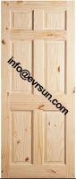 6 Panel Knotty Pine Door, Available in 1-3/8" and 1-3/4", Interior Panel Door