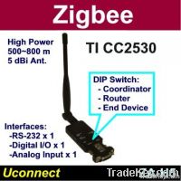 High Power Zigbee RS-232 Adapter with DI/DO & AI, Zigbee pro stack, TI