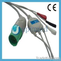 Nihon Kohden Tec-5200A ECG cable with 5 lead wires