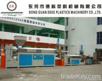 PE plastic flakes recycling extruding and pelletizing machine