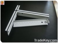 suspended flat t grid with alloy end