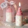 Pink Baby Bottle Wedding Candle Favor