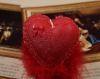 Red Heart Shape Candle Favor
