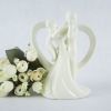 Heart Arch Bridal Couple Figurine cake topper