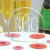 Personalized circle cake topper