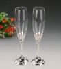 Heart Decorated Champagne Glasses