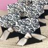 Ivory and Black Flourish wedding Favor Boxes