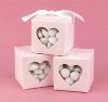 Pink Heart-Shaped Window wedding Favor Box