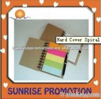 Hard Cover Spiral Notebook With Pen