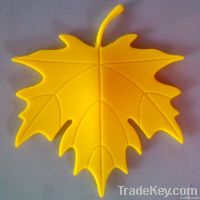 Leaves yellow silicone rubber door stopper
