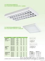 T8/t5 Surfaced Luminaire With Camber Or Dustfree Surfaced Grid Lamp