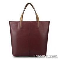 PU leather retro tote bags Red
