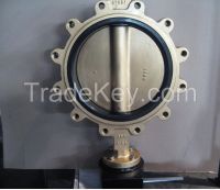 C954/Al Bronze Lug Type Butterfly Valves with gear