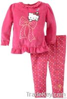 children summer 2 pcs set girl clothes sets with narrow pants