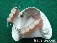 Dental Magnet Precision Attachment with Flexible Partial Denture Base