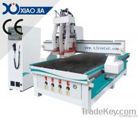 Wood making door CNC Router with 3 spindles XJ1530