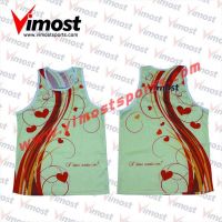 Custom sublimation running singlet/vest