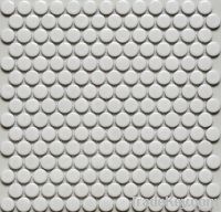 Penny Round White Ceramic Mosaic Tile
