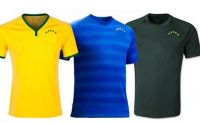 brasil world cup 2014 player jersey thailand grade original men Brazil soccer wear