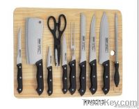 knife set with cutting board