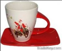 ceramic cup and saucer set