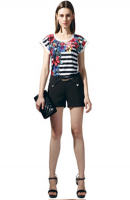 women fashion vintga stripe printing slim blouses