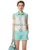 BINMAN New Spring Women Chiffon Lace Fashion Blouse