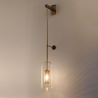 Hotel Project Gold Modern Glass Wall Sconces Light, Wall Lamp For Lobby, Bathroom, Corridor